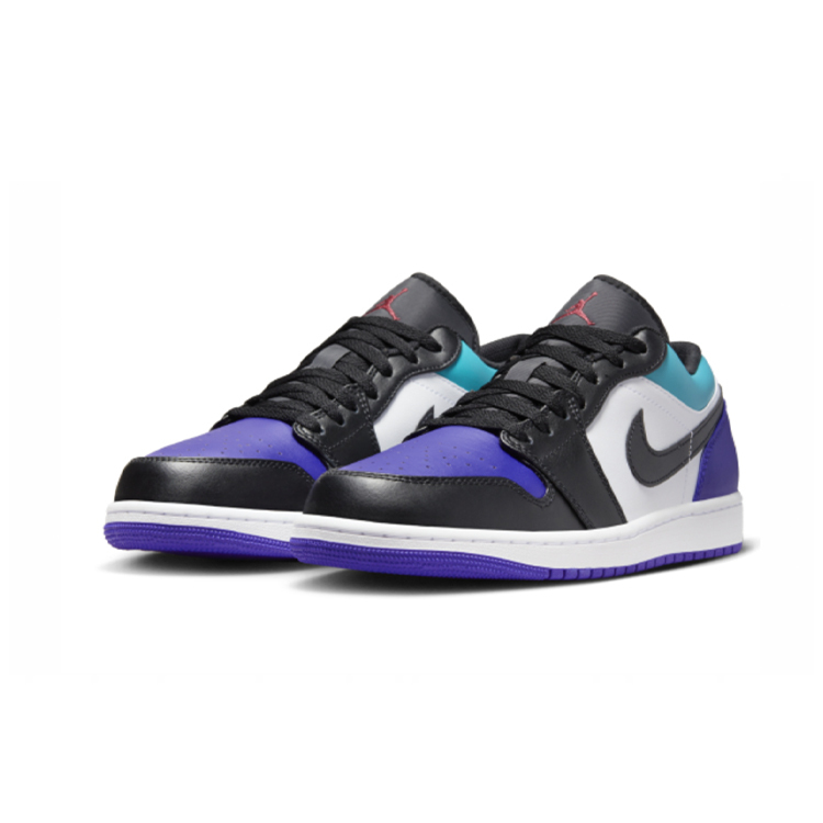 AIR JORDAN 1 LOW BLACK PURPLE AQUA 白青紫 男鞋 553558-154