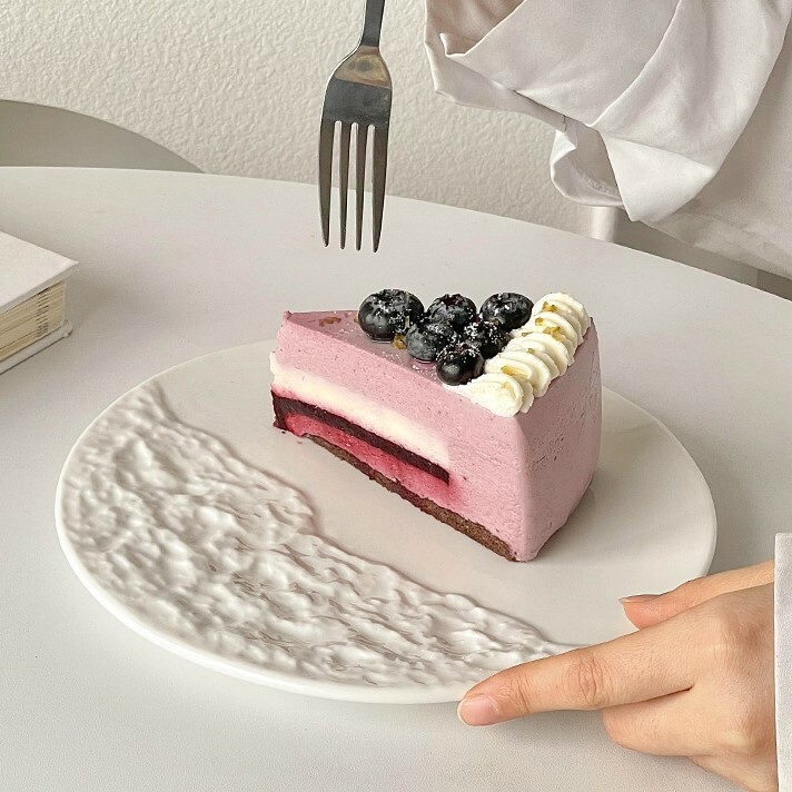 《3634》質感岩石紋陶瓷點心盤