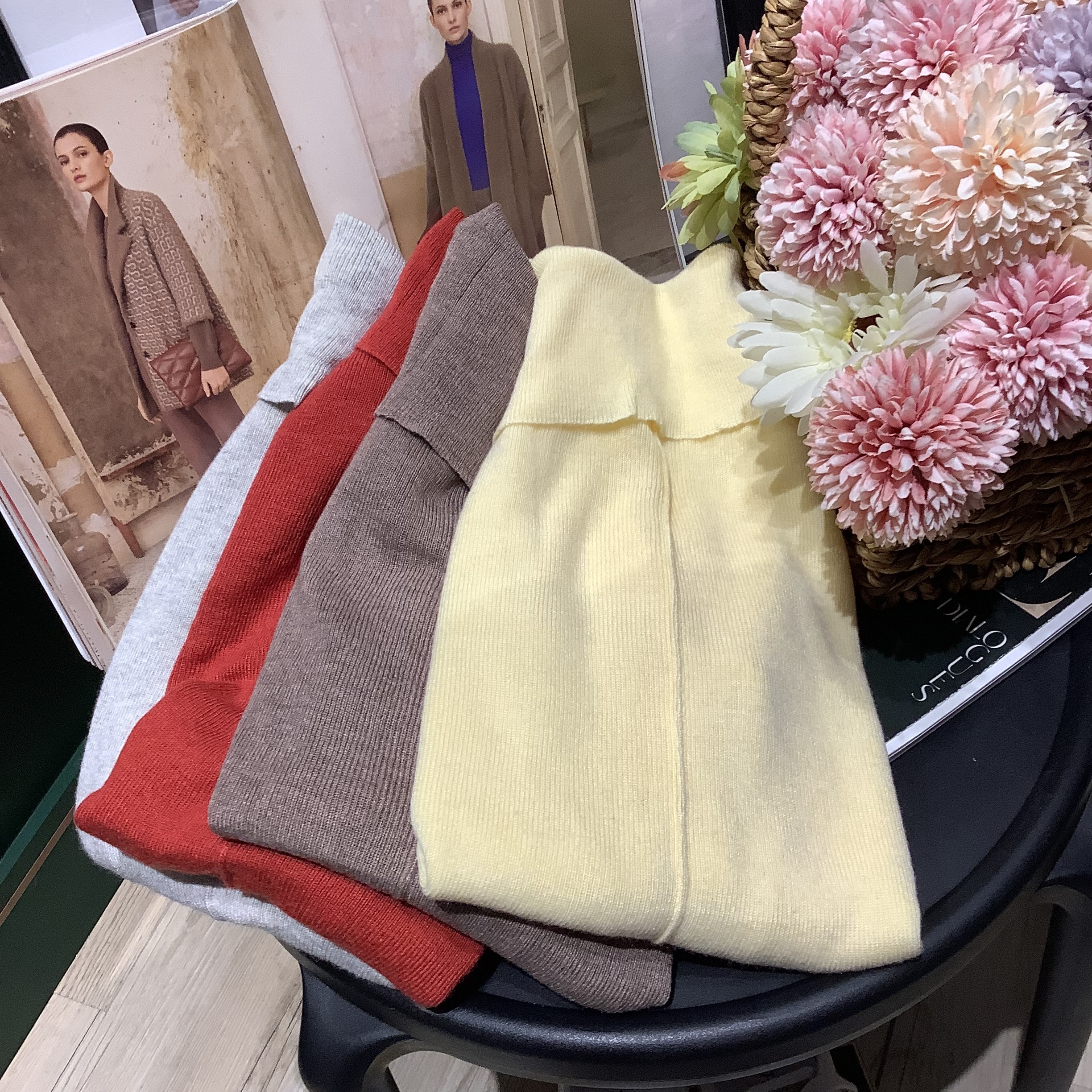 柔細舒適羊絨翻領上衣