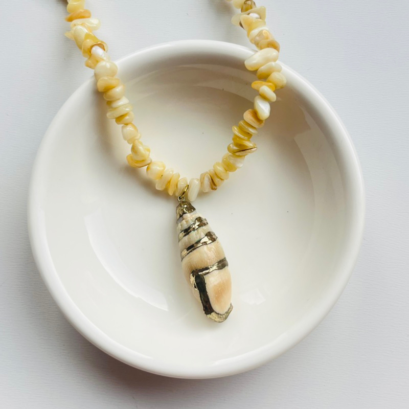 [原石] 白母貝 設計款項鍊