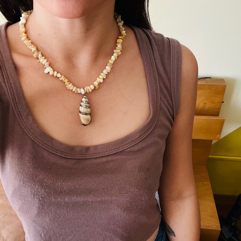 [原石] 白母貝 設計款項鍊