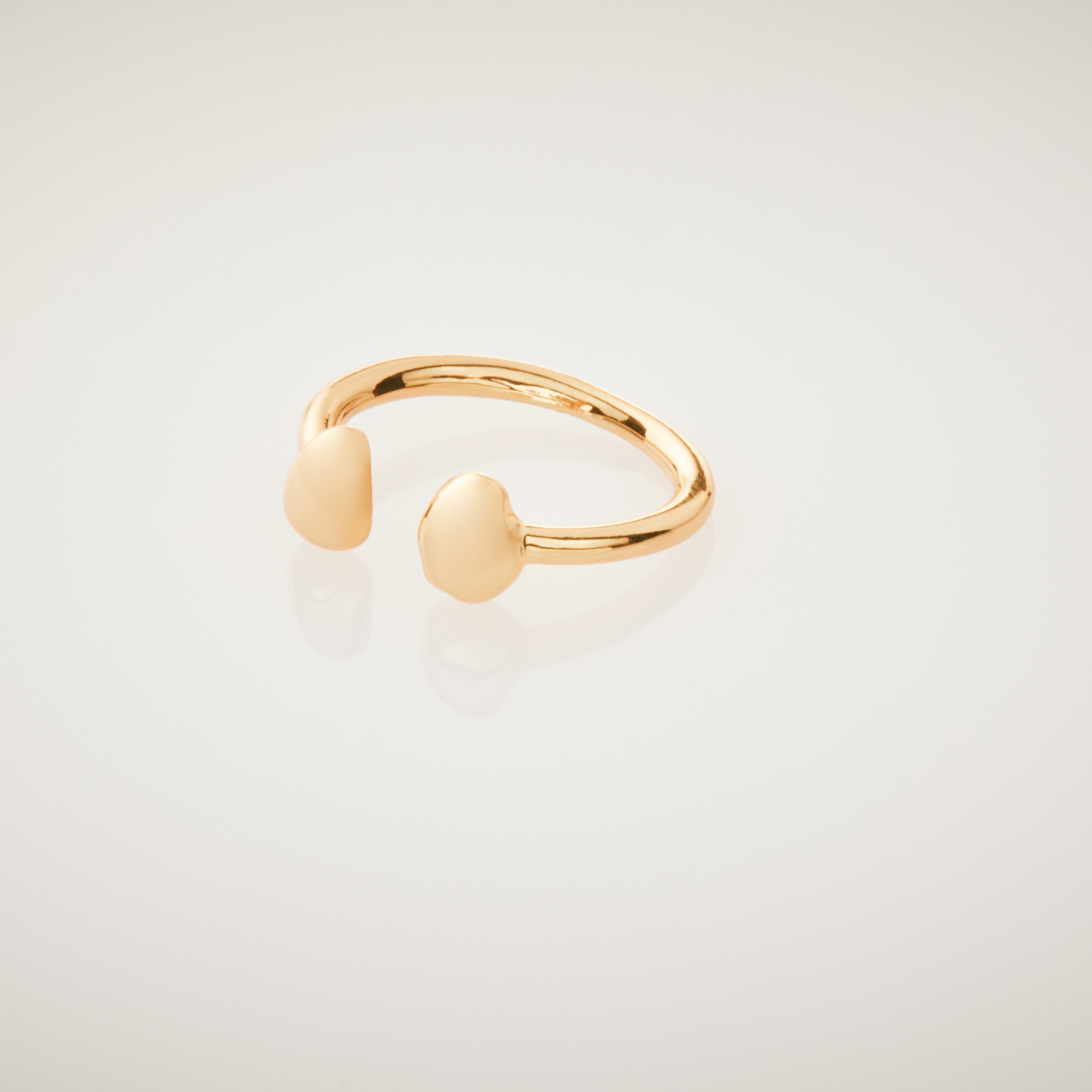 R385 合金鍍金雙金珠戒指