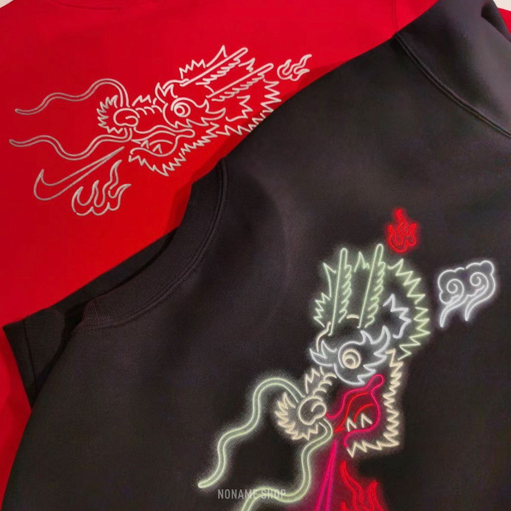 NIKE NSW CREW GCEL CNY 龍年 霓虹 祥雲 大學T 兩色 (女款)