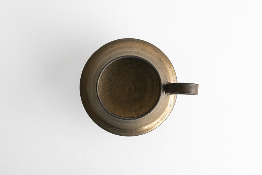 竹口要-Candelero附腳燭台碗 高 砂金色