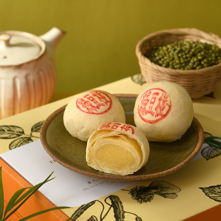 ★雨林禮盒B★【伍仁酥5入+芋頭酥3入+烏豆沙蛋黃酥3入+綠豆椪3入】