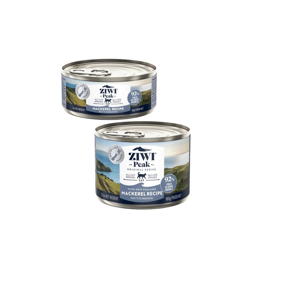 ZiwiPeak - 鮮肉貓罐頭系列 – 鯖魚配方 (85g x24) (185gx12)