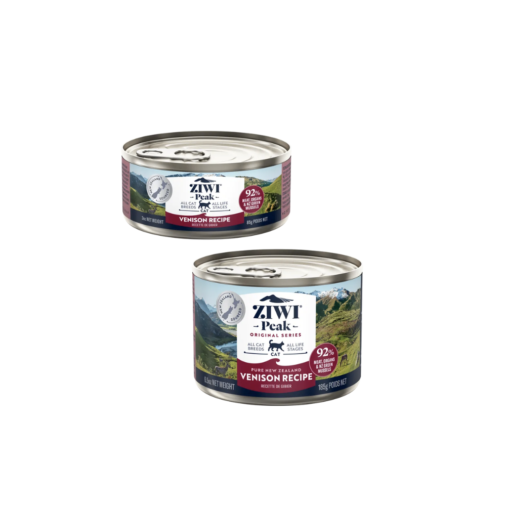 ZiwiPeak - 鮮肉貓罐頭系列 – 鹿肉配方 (85g x24) 185g x12)
