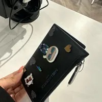 [S] KARL LAGERFELD LH3NU8BQ MAYBELLE PATCH LOGO WALLET,OIL SLICK, 196788751903 (SKL902)