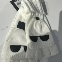 [S] KARL LAGERFELD L3KG9065 HAND GLOVES,WHITE, 196788751491 (SKL905)