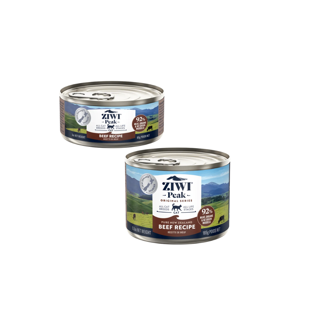 ZiwiPeak - 鮮肉貓罐頭系列 – 牛肉配方 (85g x24) (185g x12)