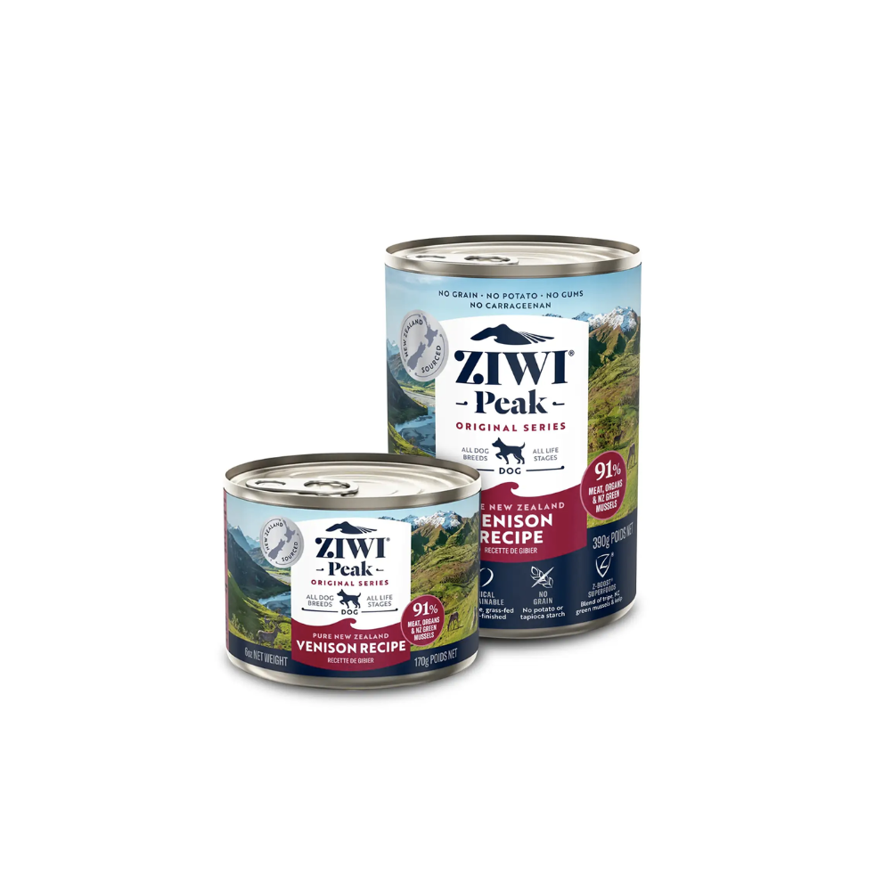 ZiwiPeak - 鮮肉狗罐頭系列 – 鹿肉配方  (170g x12) (390g x12)