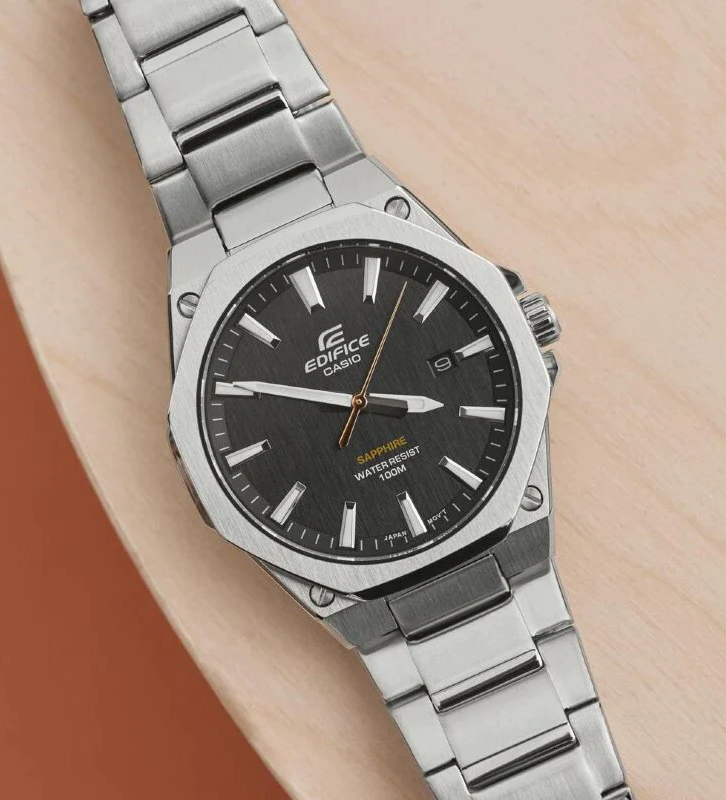 萬年鐘錶 - CASIO EDIFICE 系列  輕薄設計八角錶圈運動男錶  EFR-S108D-1AV  錶徑 : 39.9MM