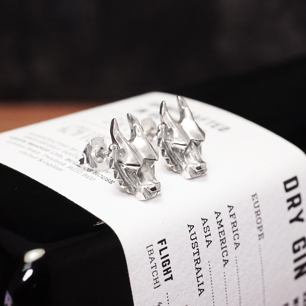 祥龍獻瑞 龍年 紀念耳環 925純銀耳環 針式 中性 男生耳環