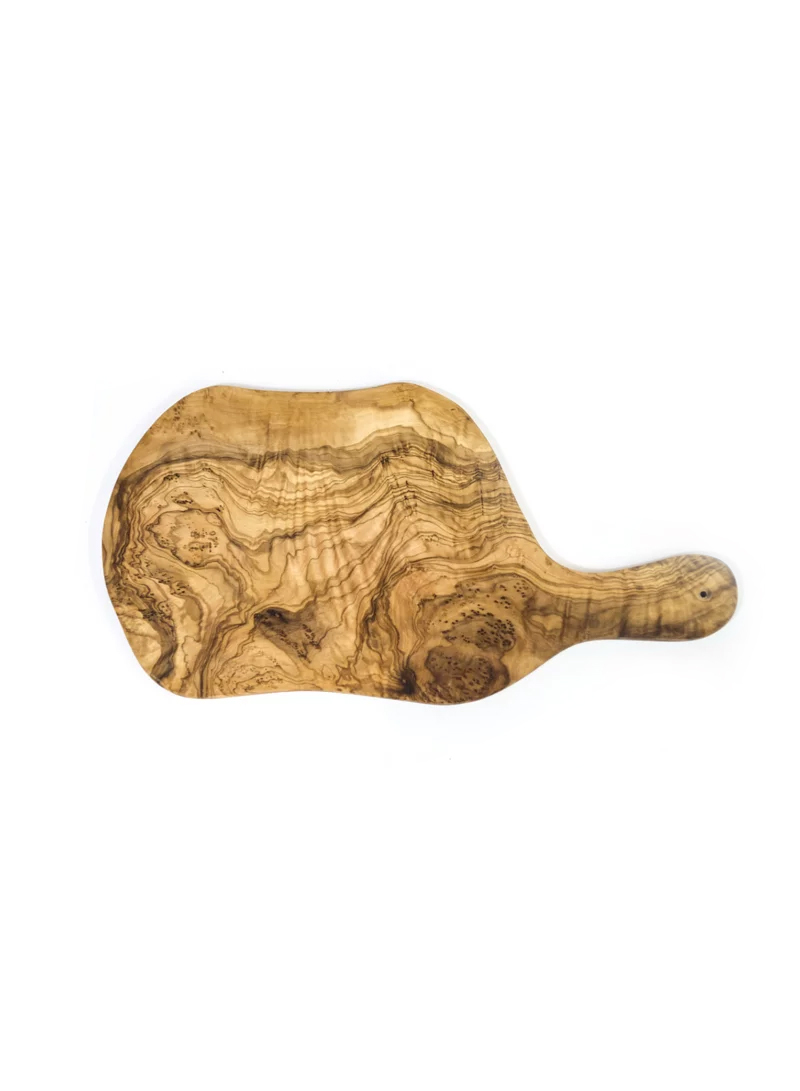 突尼西亞天然橄欖樹木手柄芝士併盤放置切板 Tunisia Natural Olive Wood Cutting Board with Handle  40cm / 件