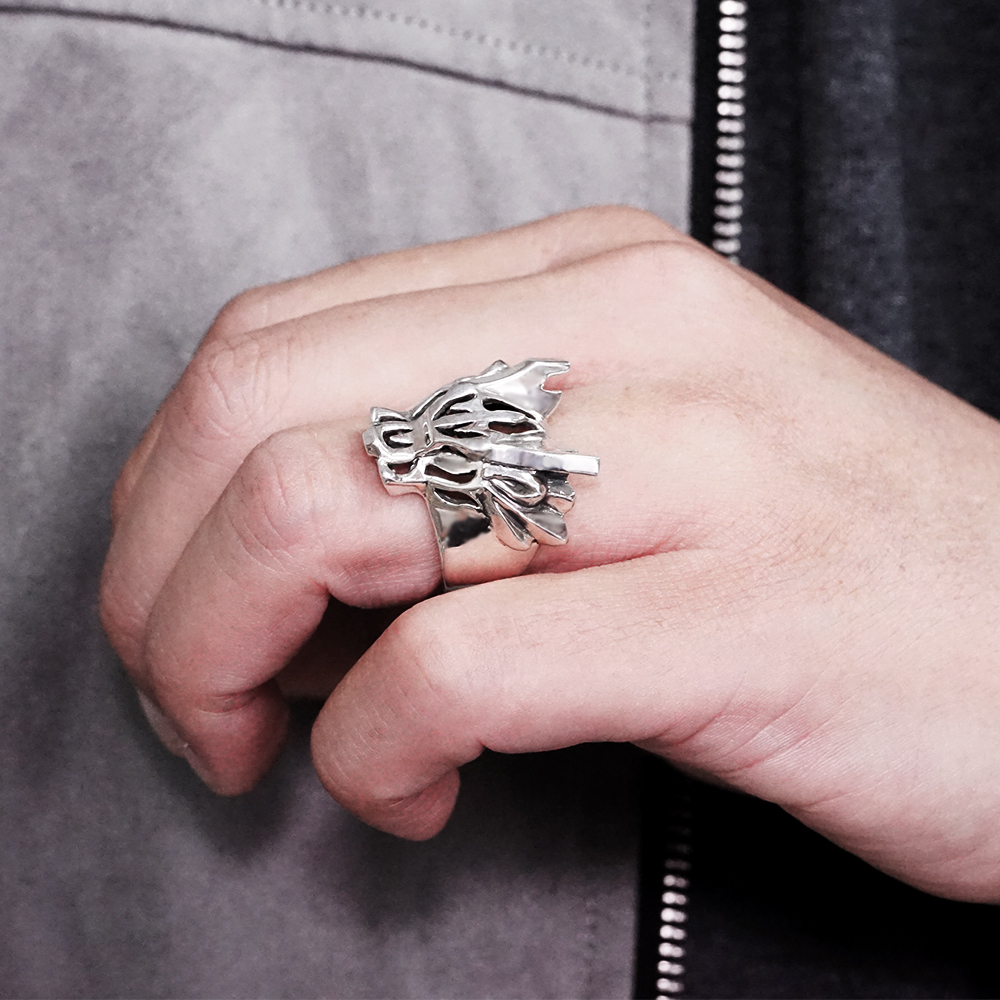 祥龍獻瑞 龍年 紀念戒指 925純銀戒指 男戒 男生戒指