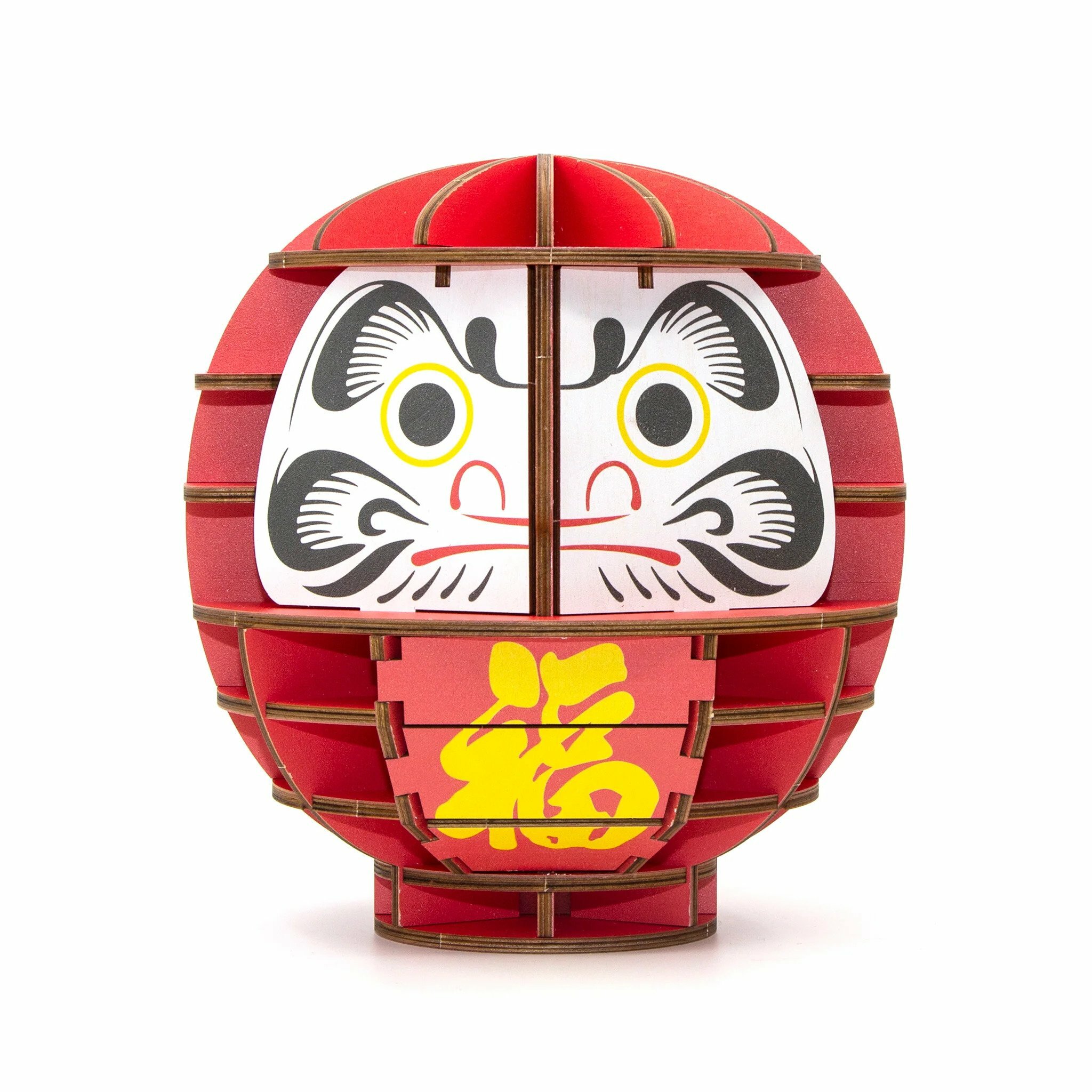 Jigzle 3D PLYWOOD PUZZLE - Daruma (Red)