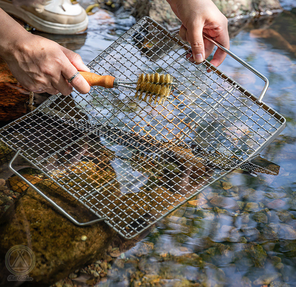 柯曼Campingmoon 銅絲烤網刷 SJ-16