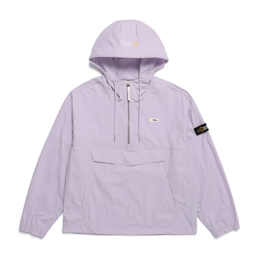 【BAON】[unisex] Sohu string hood over anorak Women's CYGNUS Woven Stretch Hooded Anorak Jacket -