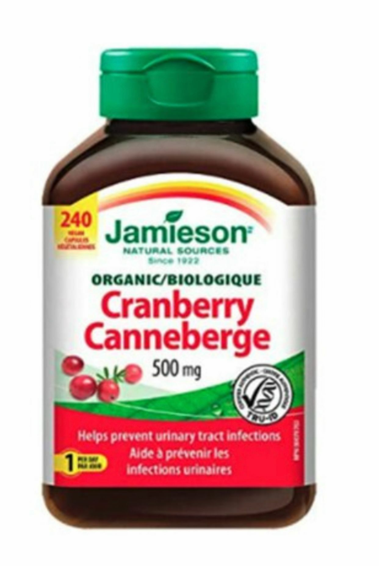 Jamieson 有機紅莓素 500mg 240粒 CC18