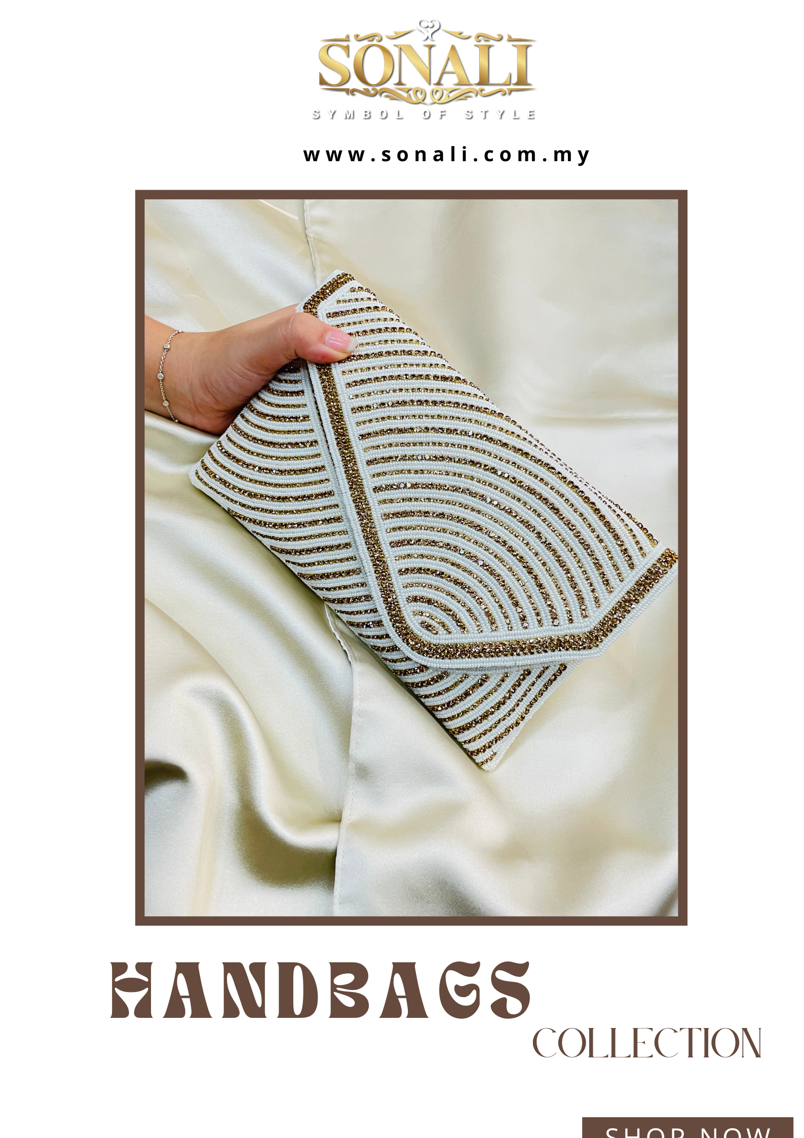 Sonali Premium Quality Hand Made Women's Glamorous Clutch - Ideal For Parties And Events