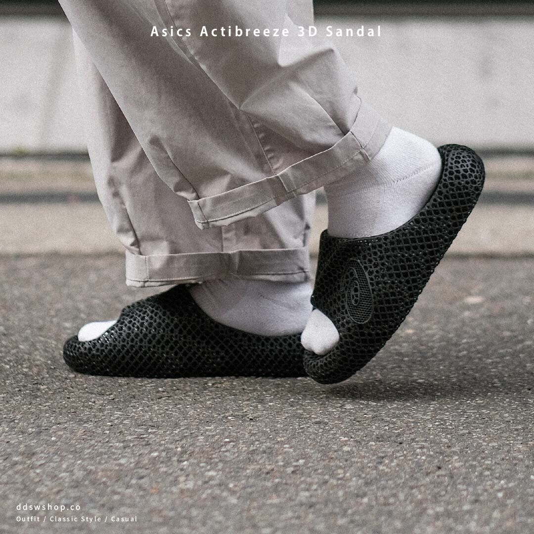 “現貨” Asics ActiBreeze 3D立體流線拖鞋 黑色 藍色