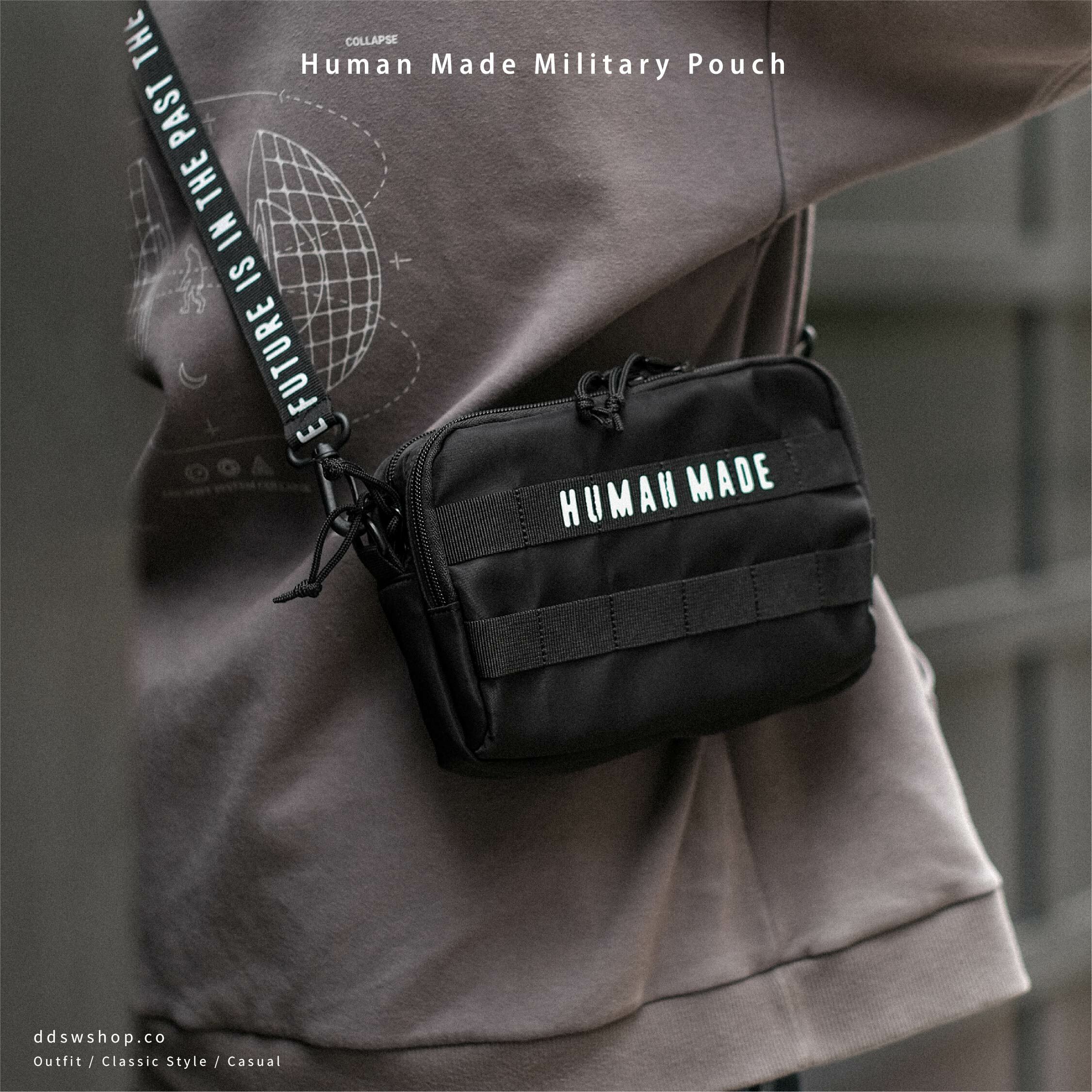 Human Made Military Pouch 包包2023新款雙夾層側背包軍綠深藍