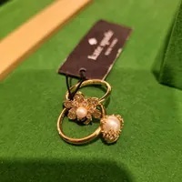 [S] KATE SPADE WINTER WONDERLAND RINGS,CREAM/GOLD, KE987-Q2F (SKS978)