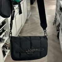 [S] KARL LAGERFELD LH3EE4CC VAYAGE LOGO CROSSBODY,BLACK/GUNMETAL, 196788770331 (SKL936)