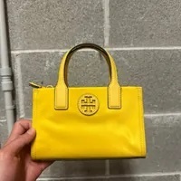 [S] TORY BURCH ELLA NYLON LOGO MINI TOTE,LIMONE, 146437-706 (STB494)