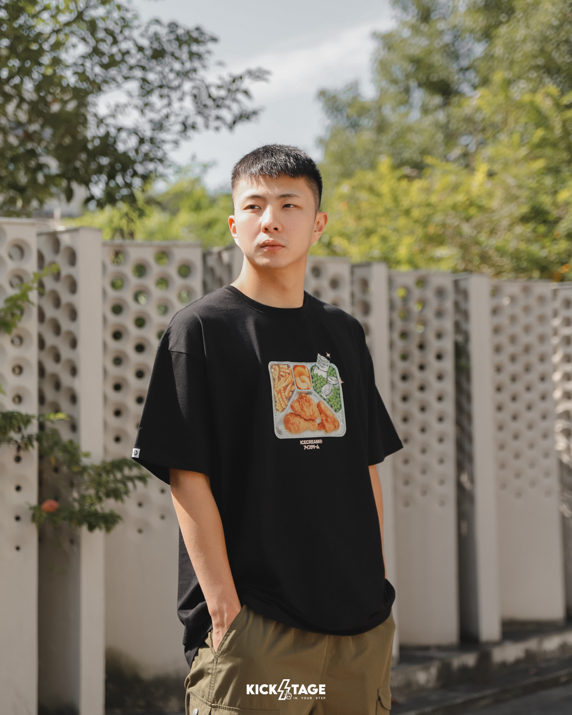 **特價商品售出不退換**BBC ICE CREAM FREEZER FOOD SS TEE 黑 白 美式 炸雞套餐 印花 短T【431-9208】