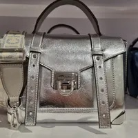 [S] MICHAEL KORS 35H3SNCS6M MANHATTAN MD TH SCHOOL SATCHEL,SILVER, 196237281715 (SMK813)