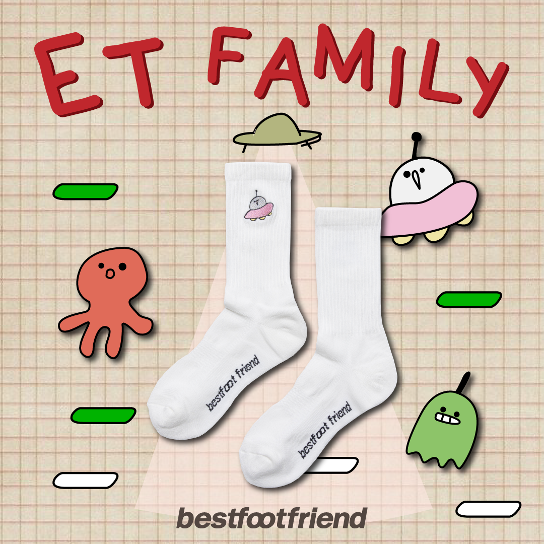 BFF ET Family ET家族 中筒襪 / 小腿襪 3色 BF24001