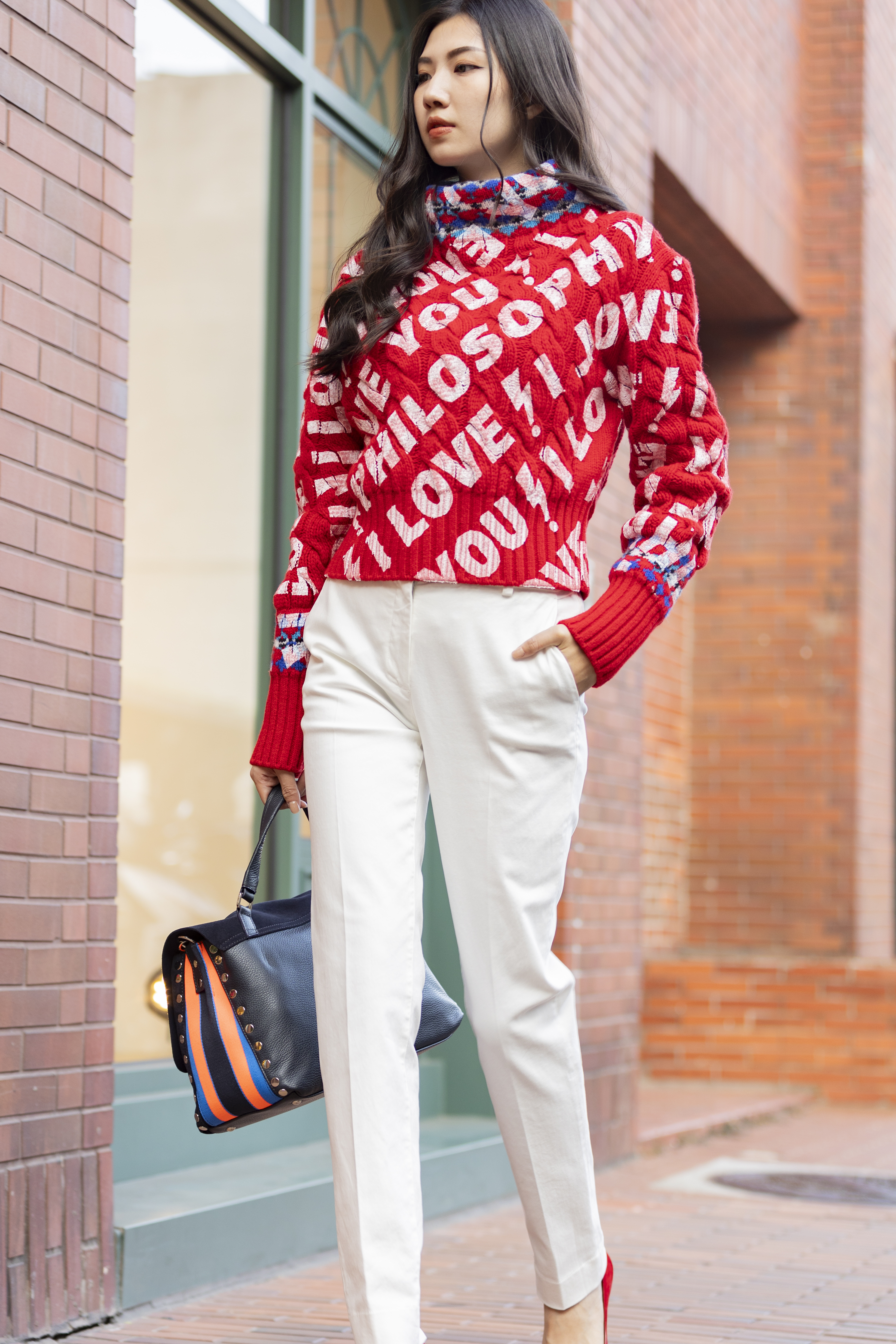 九分長褲(米白)