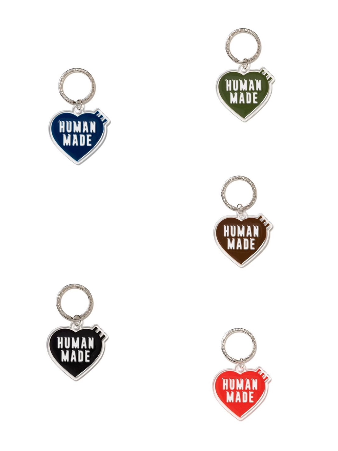 店舗限定 HUMAN MADE Heart Keyring 貯まり 新品未使用5種セット