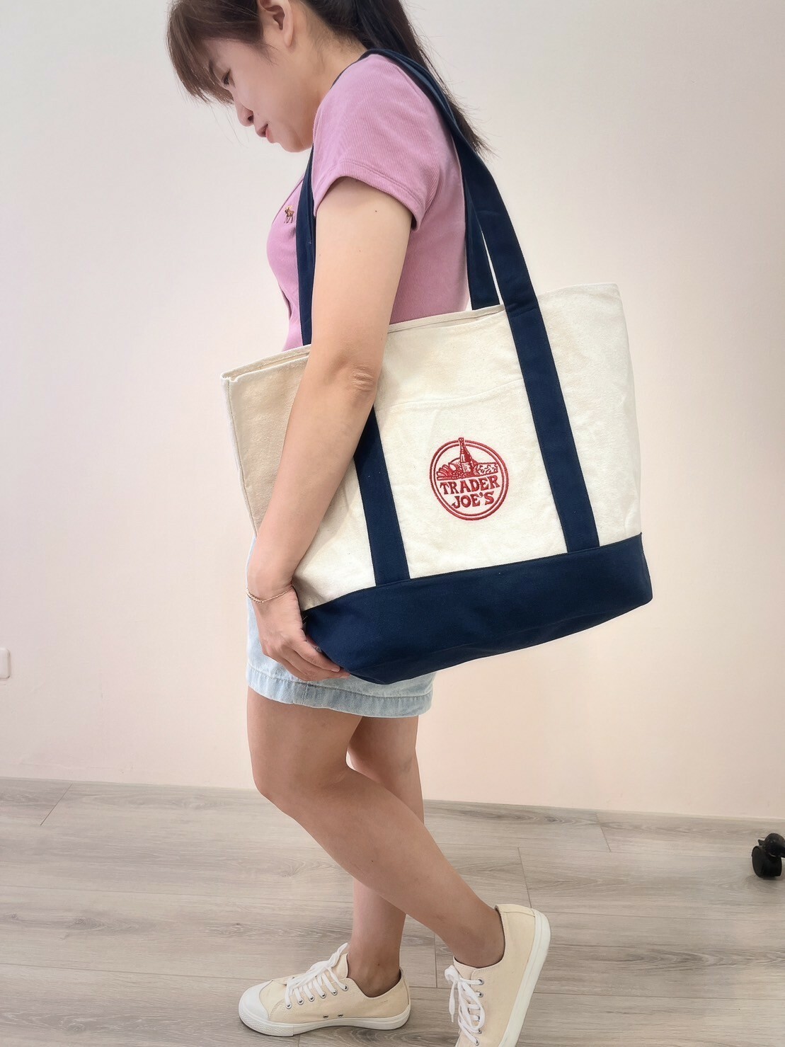 【現貨】Trader Joe's 購物袋 厚磅 帆布袋 環保購物袋 托特包