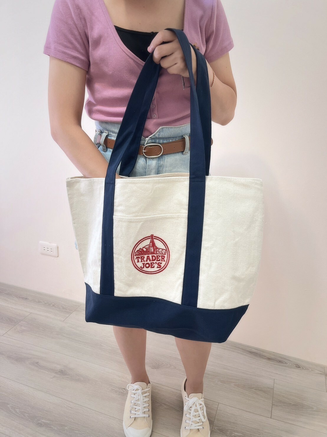 【現貨】Trader Joe's 購物袋 厚磅 帆布袋 環保購物袋 托特包