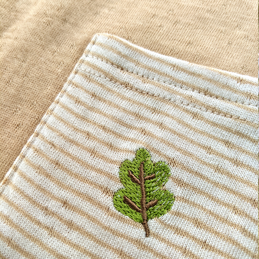 有機棉嬰幼兒雙層彩背心連身褲-褐色 | 藍天畫布有機棉