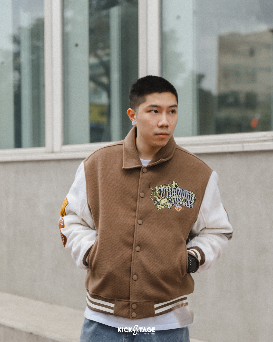 **特價商品售出不退換**BBC ICE CREAM BB DRAGON BOMBER JACKET 藍 棕 龍年 鑽石 太空人 棒球外套【BSS3JK002】