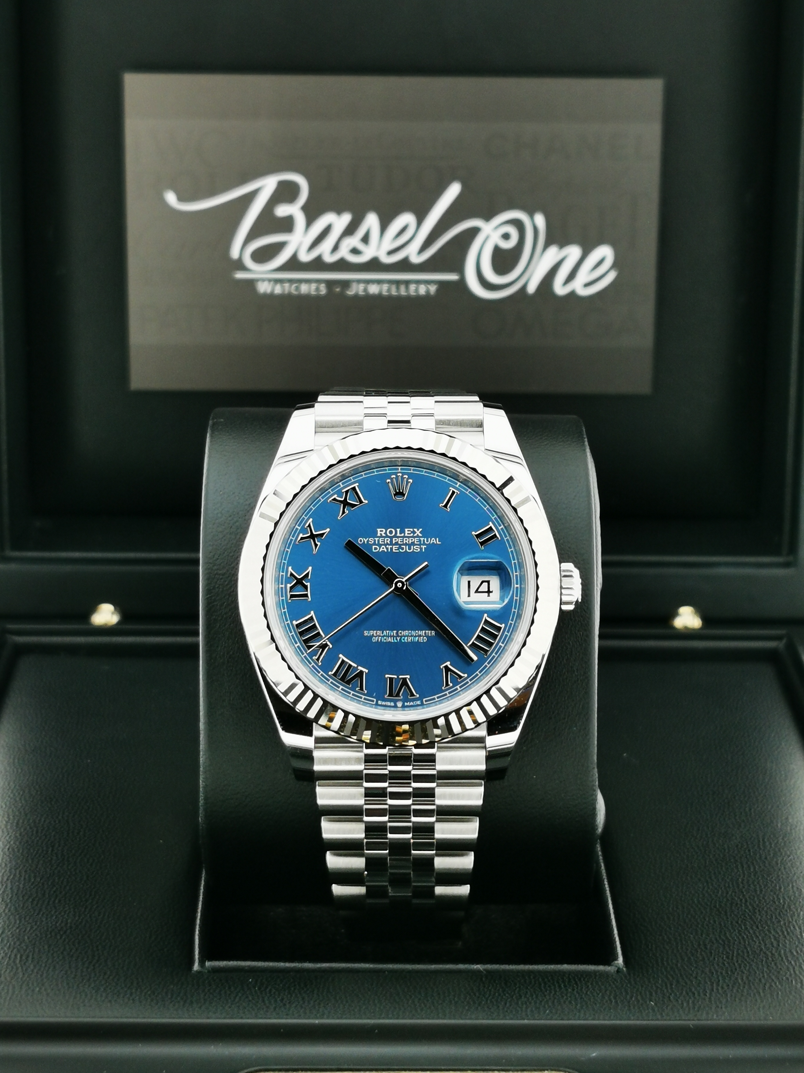 BRAND NEW ROLEX 126334 BLUE DIAL DATEJUST ROMAN JUBILEE STRAP STAINLESS STEEL 41MM