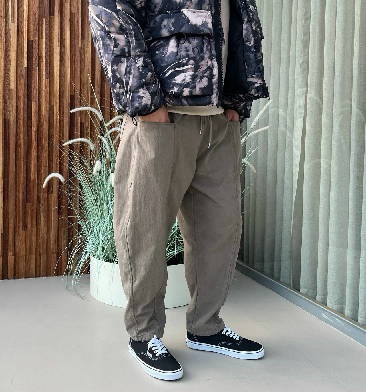 淨色鬆身褲(薄抓毛底) PEACOCK-051P