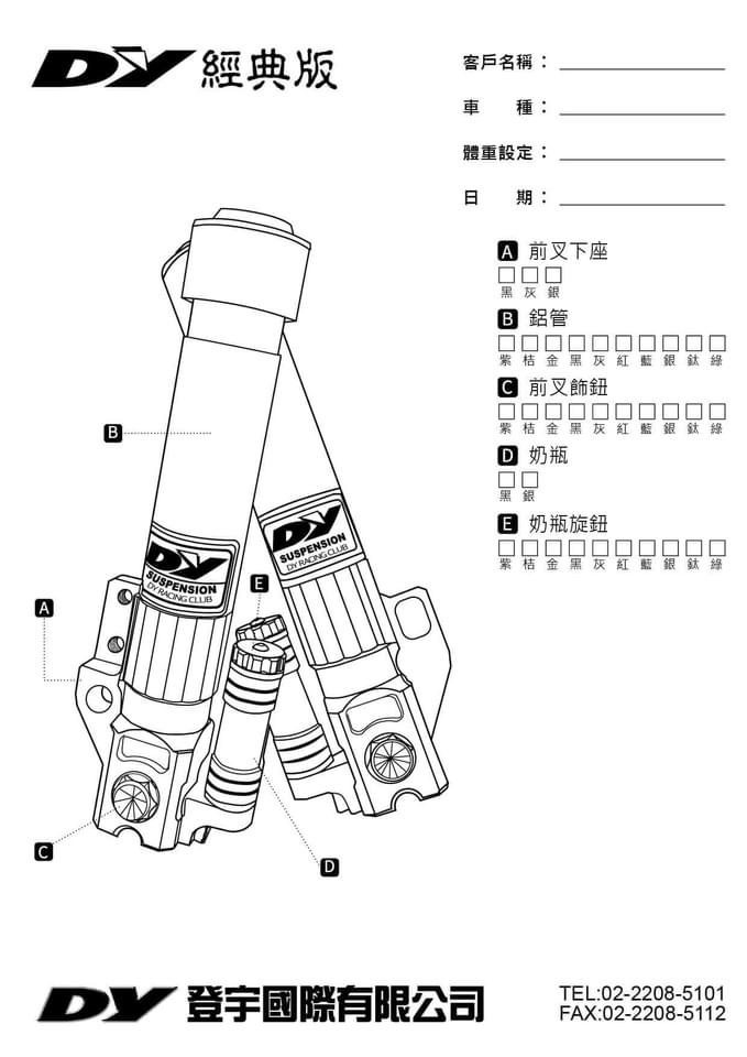 【DY】前叉 經典版 前避震 避震器