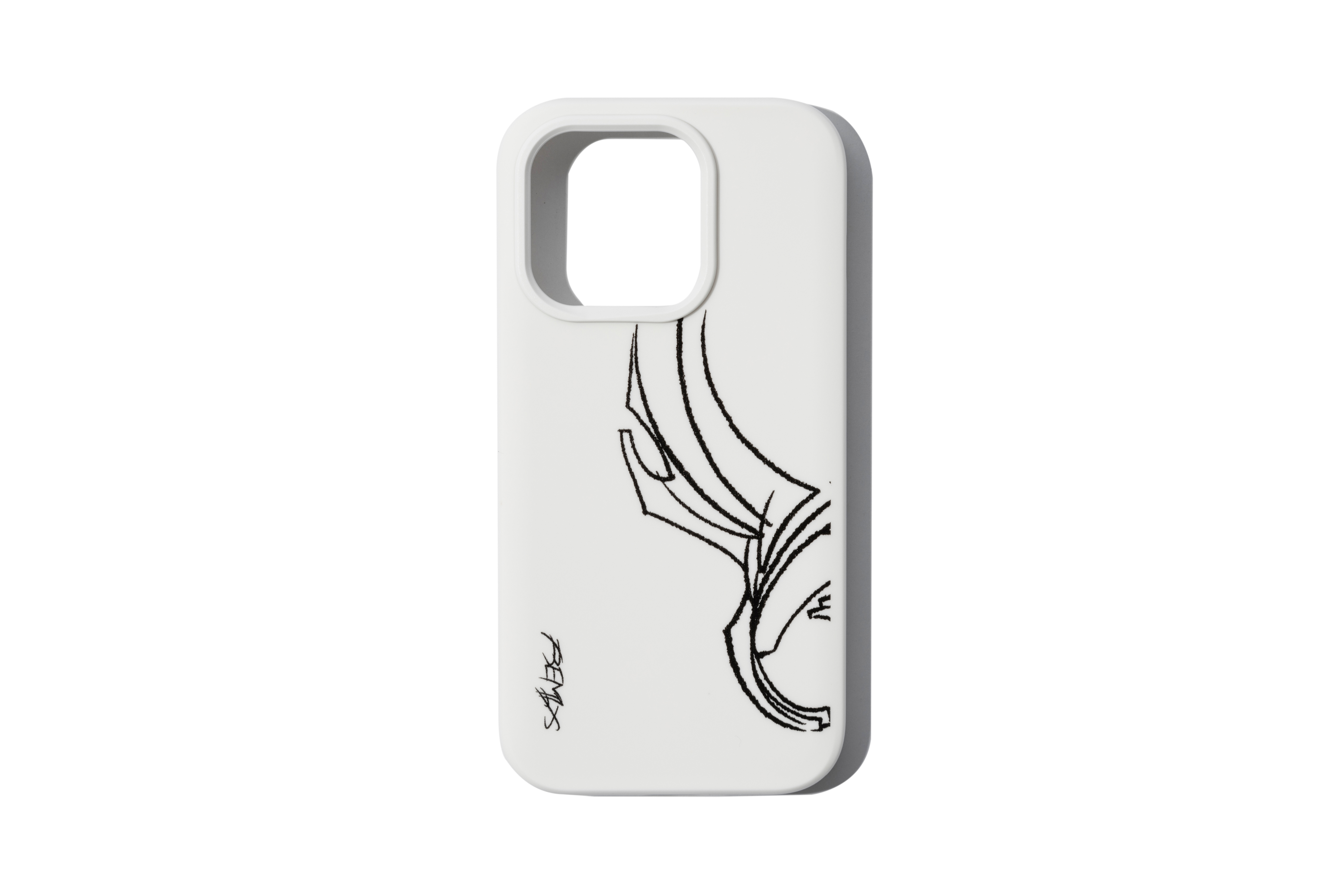 REMIX "Sketchy Wing Iphone Case by@fromraytothebay" (White/Black)