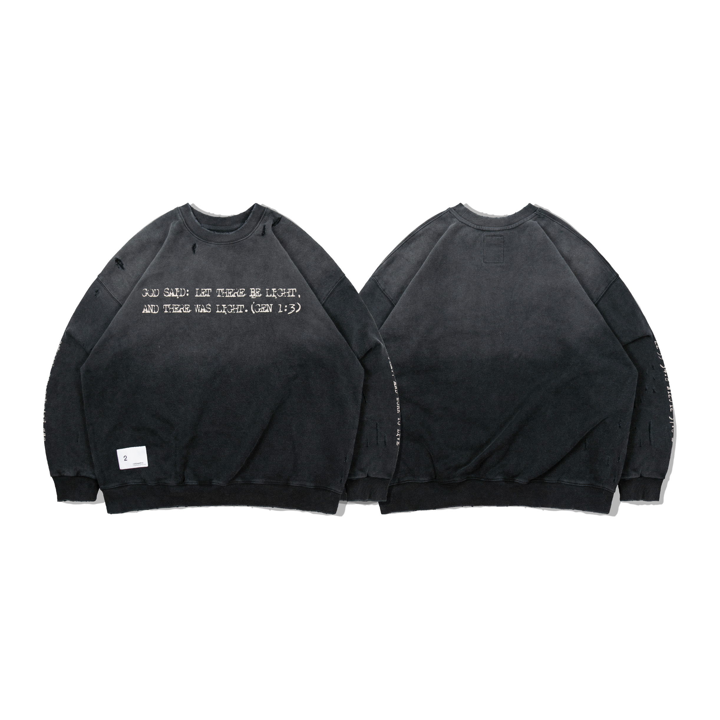 ORDINARY 做舊破壞標語大學Tee