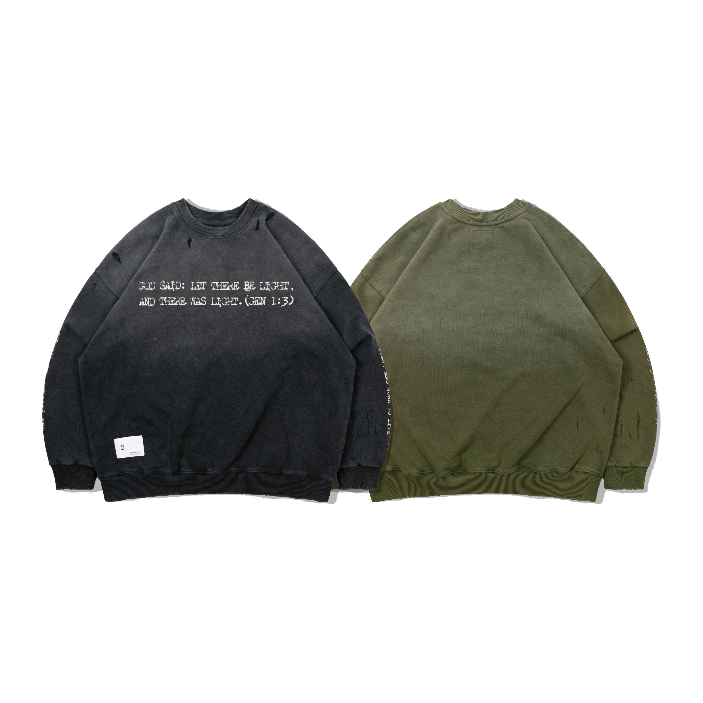 ORDINARY 做舊破壞標語大學Tee