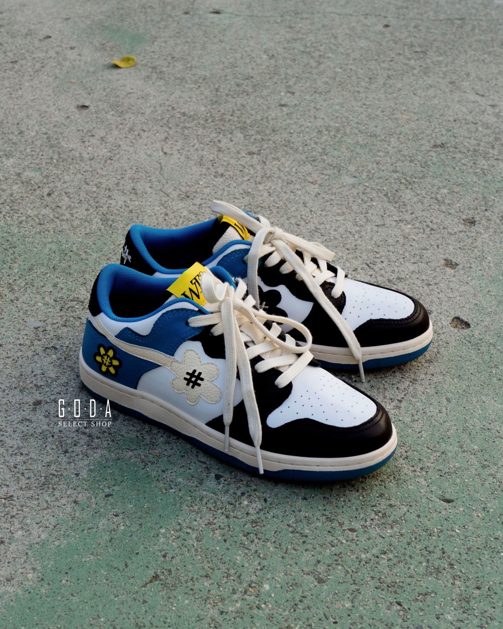 WATER THE PLANT WTP THUNDER BLUE BLACK WHITE 黑白藍 花花圖案 男女尺寸