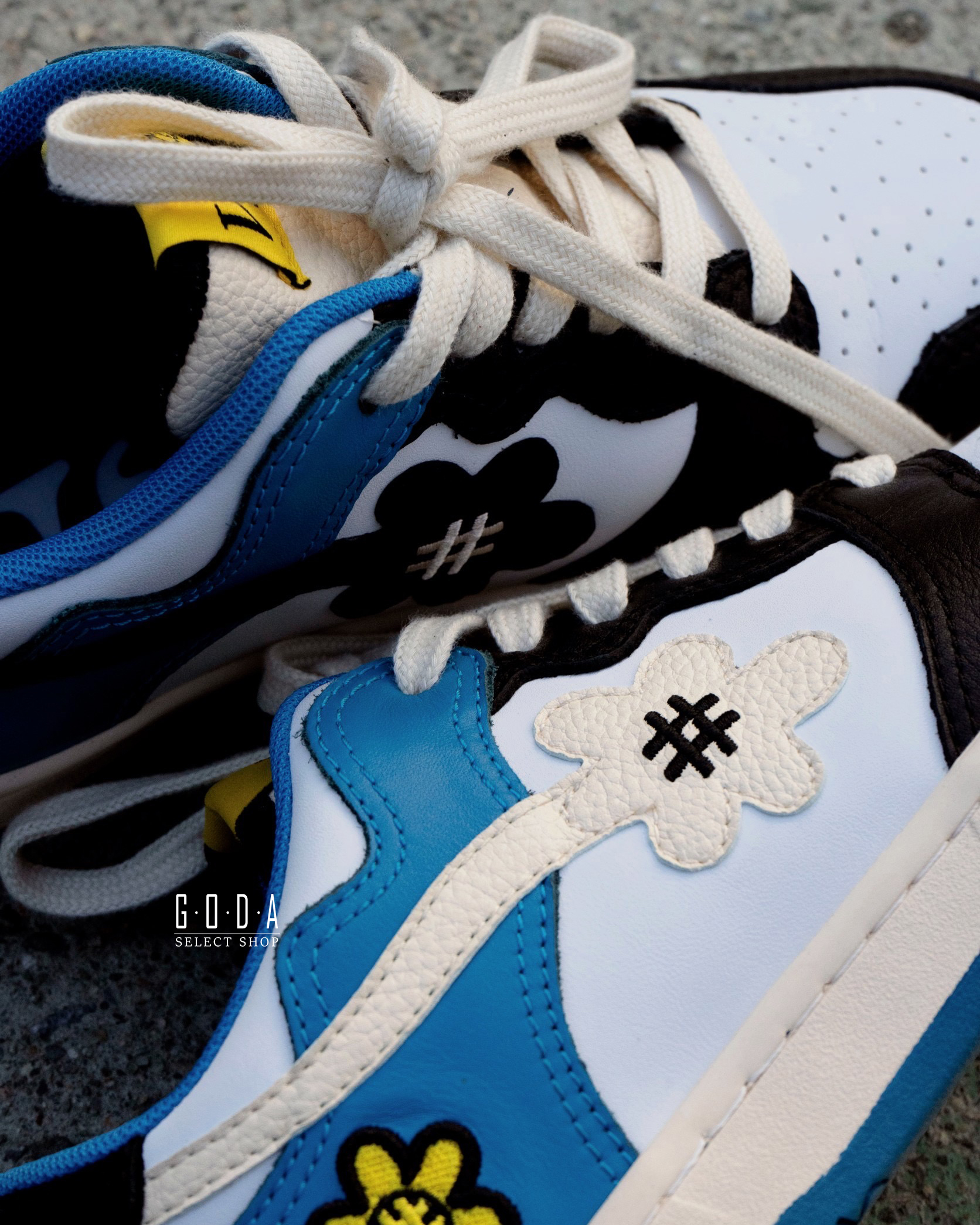 WATER THE PLANT WTP THUNDER BLUE BLACK WHITE 黑白藍 花花圖案 男女尺寸