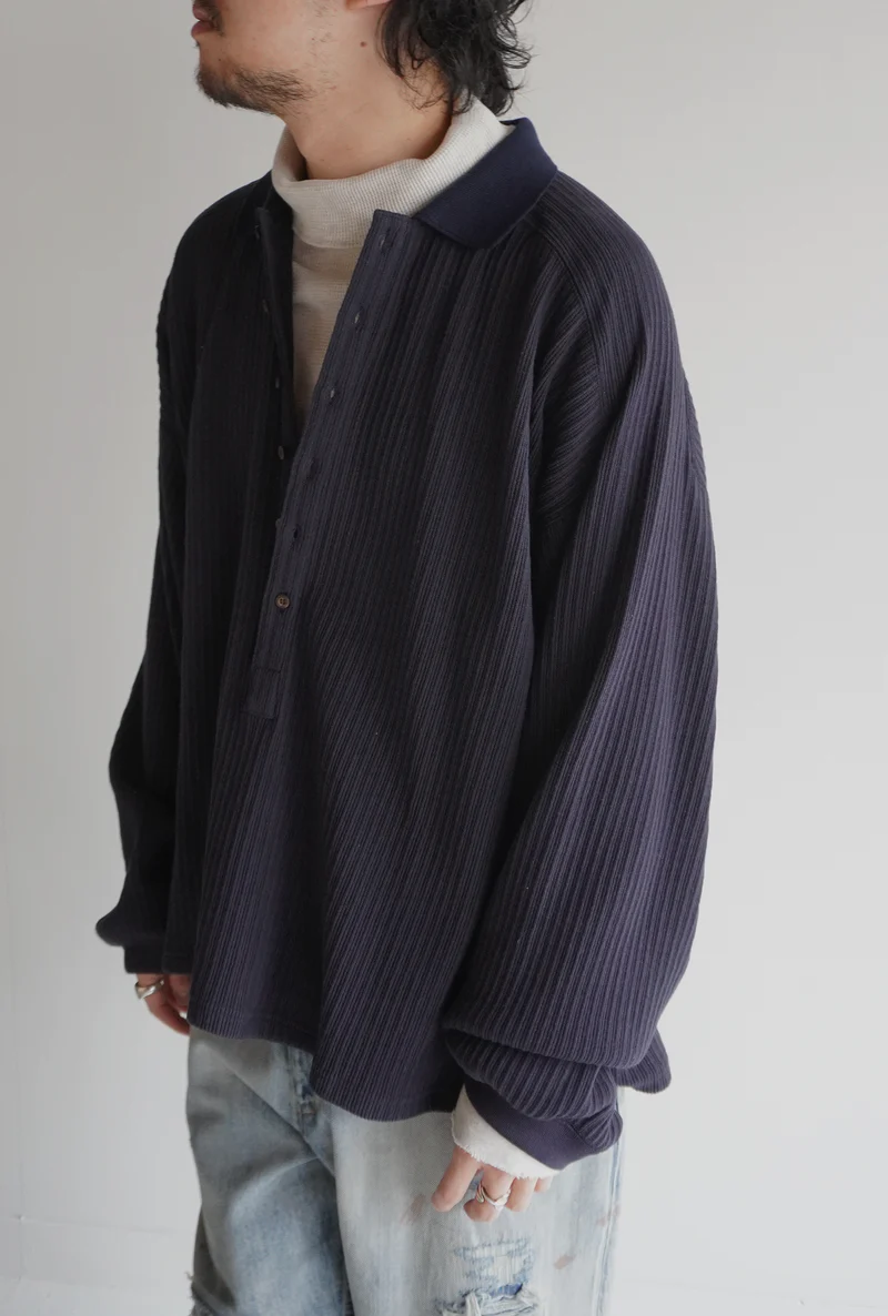 ancellm アンセルム　24SS HENLEY RIB LS T-SHIRT original.jpg?1707220029