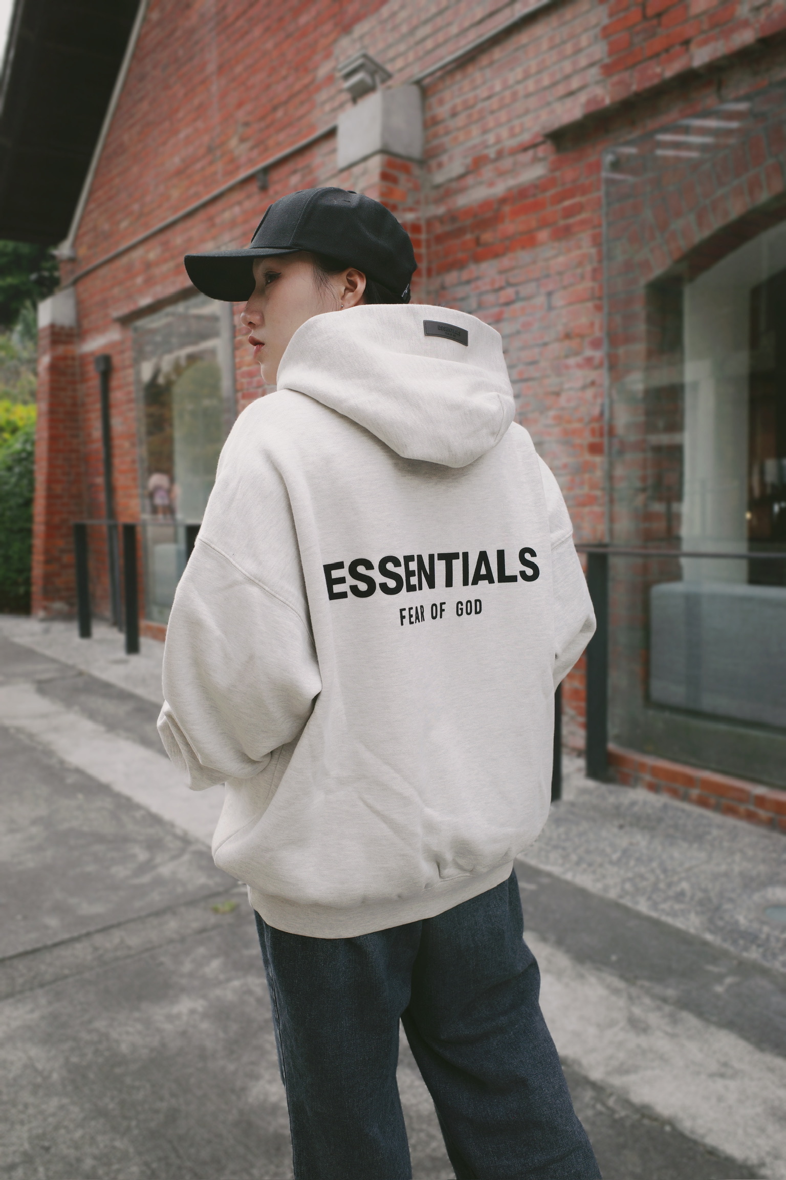 Essentials 前後毛氈標 帽踢 燕麥灰/深灰/黑色