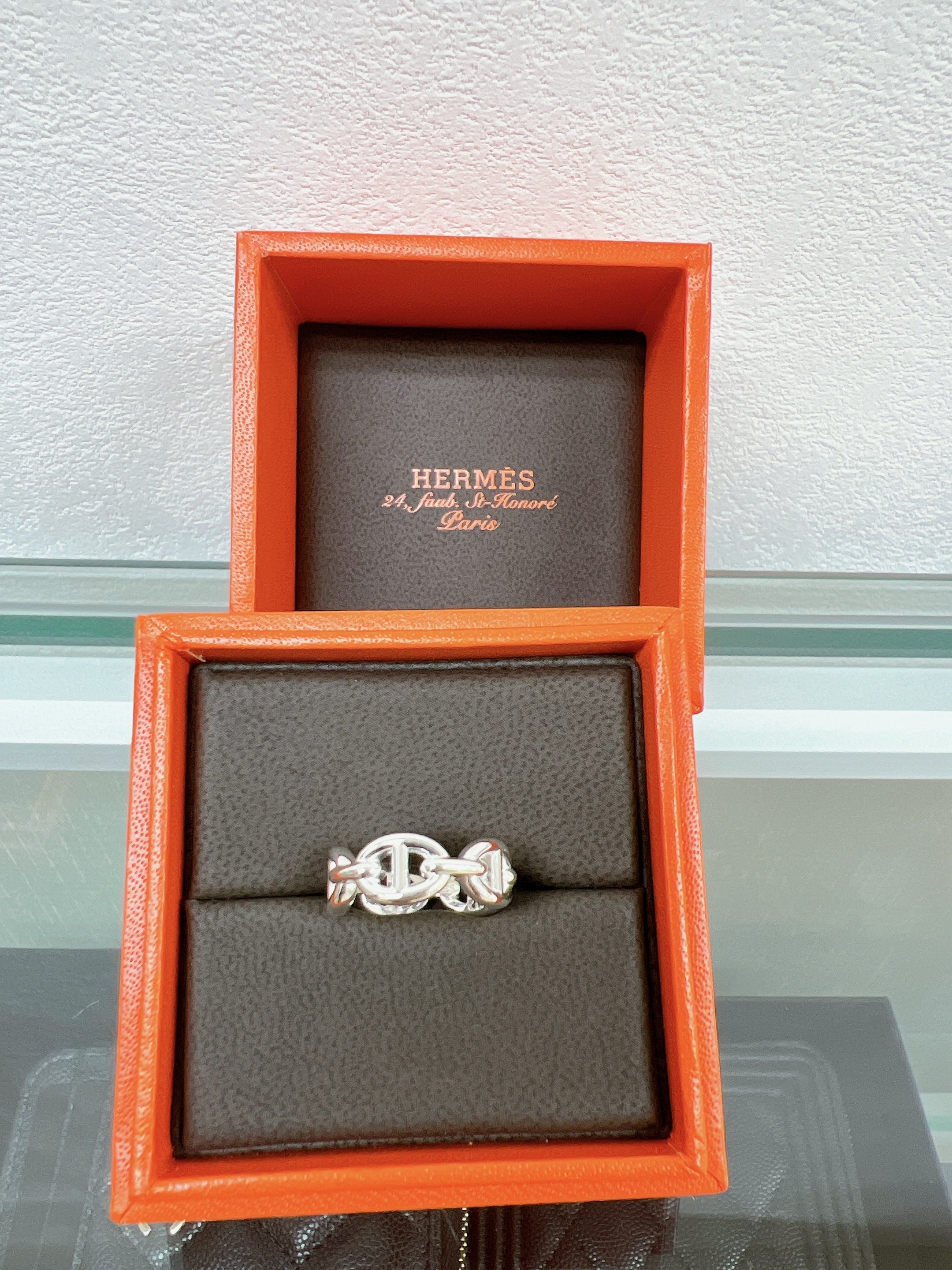 *Unused* (size 49) Hermes Chaine d'ancre Enchainee ring 豬鼻戒指