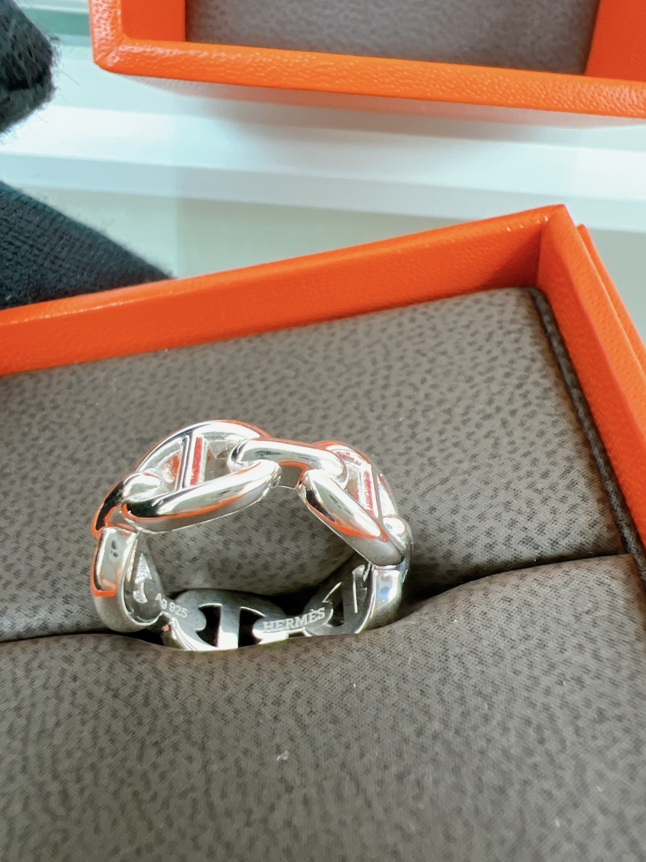 *Unused* (size 49) Hermes Chaine d'ancre Enchainee ring 豬鼻戒指